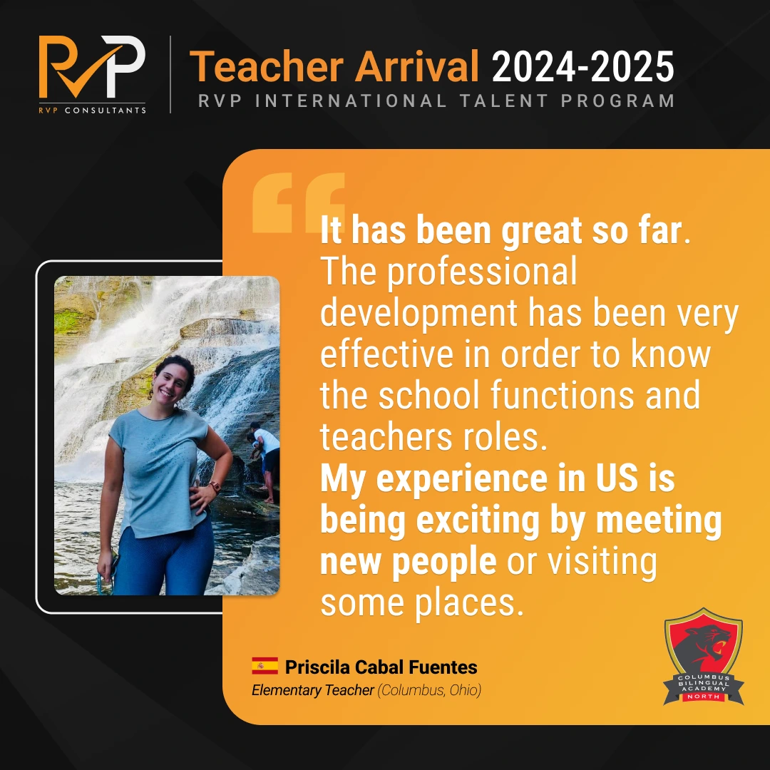 Teacher Arrival 2024-2025 - Priscila Cabal Fuentes